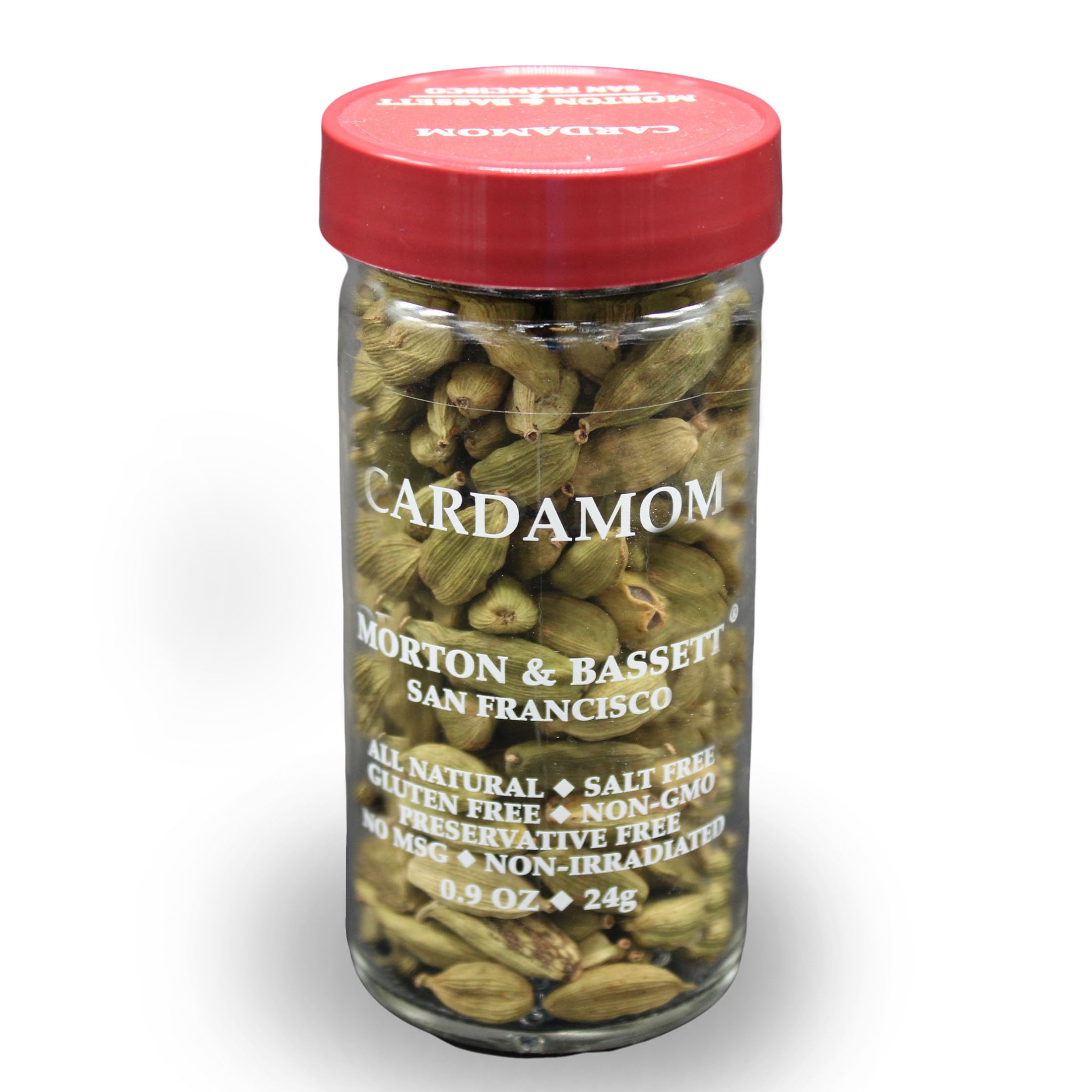 Morton & Bassett Whole Cardamom, 0.9 oz – Non-GMO, Salt-Free, Fragrant Spice for Baking, Teas & Indian Dishes