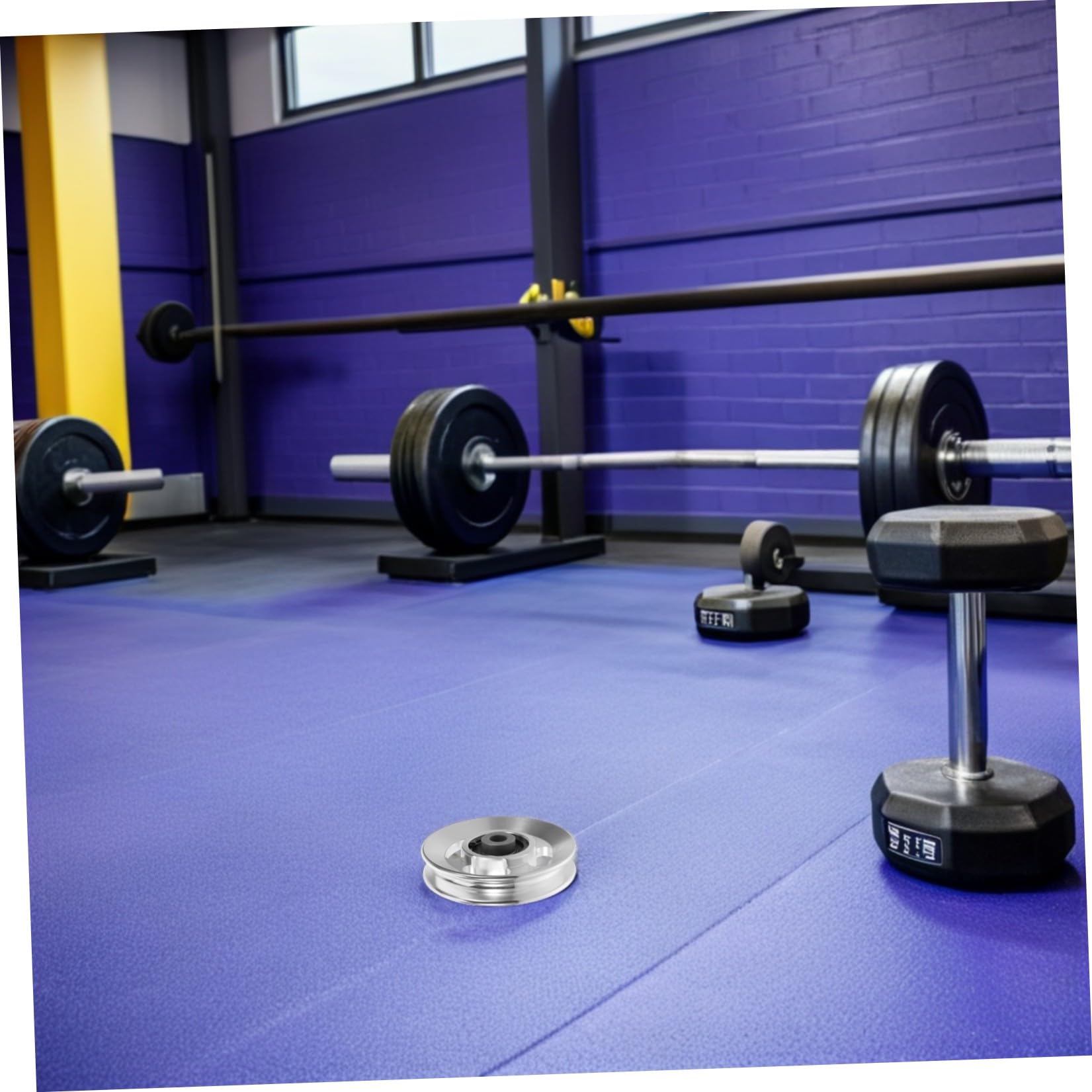 4 Poleas de Cable para Gimnasio en Aleación de Aluminio Plata, Sistema de Poleas Silencioso Instalación Fácil y Movimiento Estable para Entrenamiento en Casa