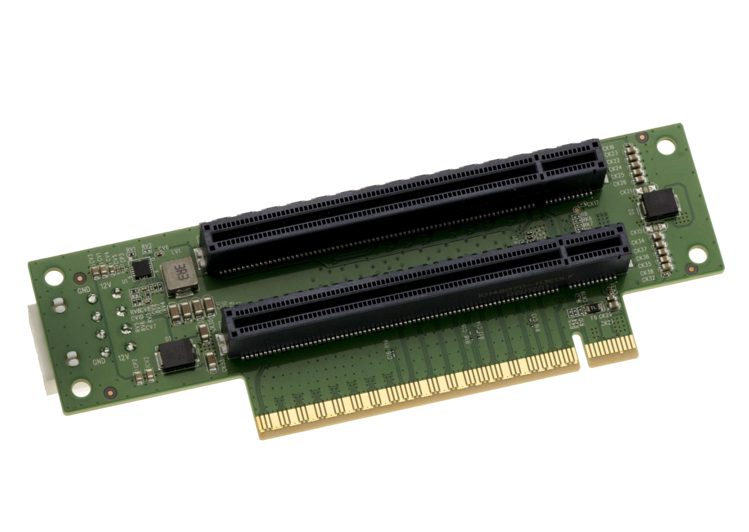 KALEA-INFORMATIQUE Adapter Riser PCIe Gen 5.0 x16 do 2 portów x16 90° Duplikator o przepustowości 64 GB/s
