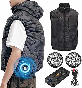 Amazon.co.jp: [ZHICHUAN] 空調作業服 26V高出力 ファン