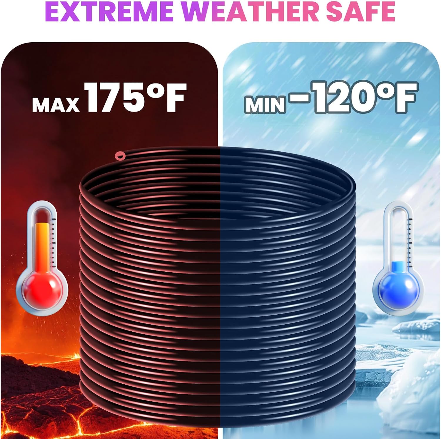 3/8 Inch Self Sinking Aeration Hose, 656 Feet Aeration Hose, Pond Pump Hoses with 4 Stainless Steel Clamps and 4 Copper Menders for Water Garden and Pond Tubing