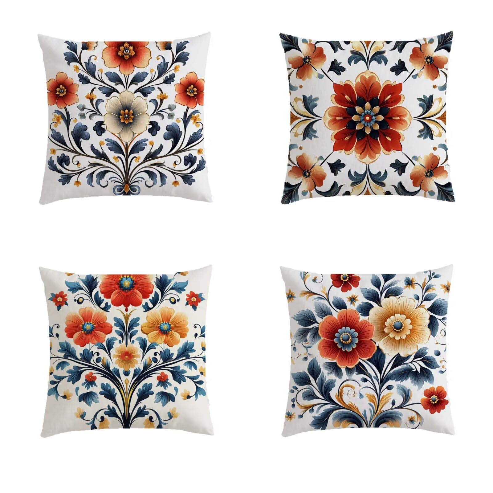 Housse coussin salon de jardin exterieur 70x70 carré lot de 4