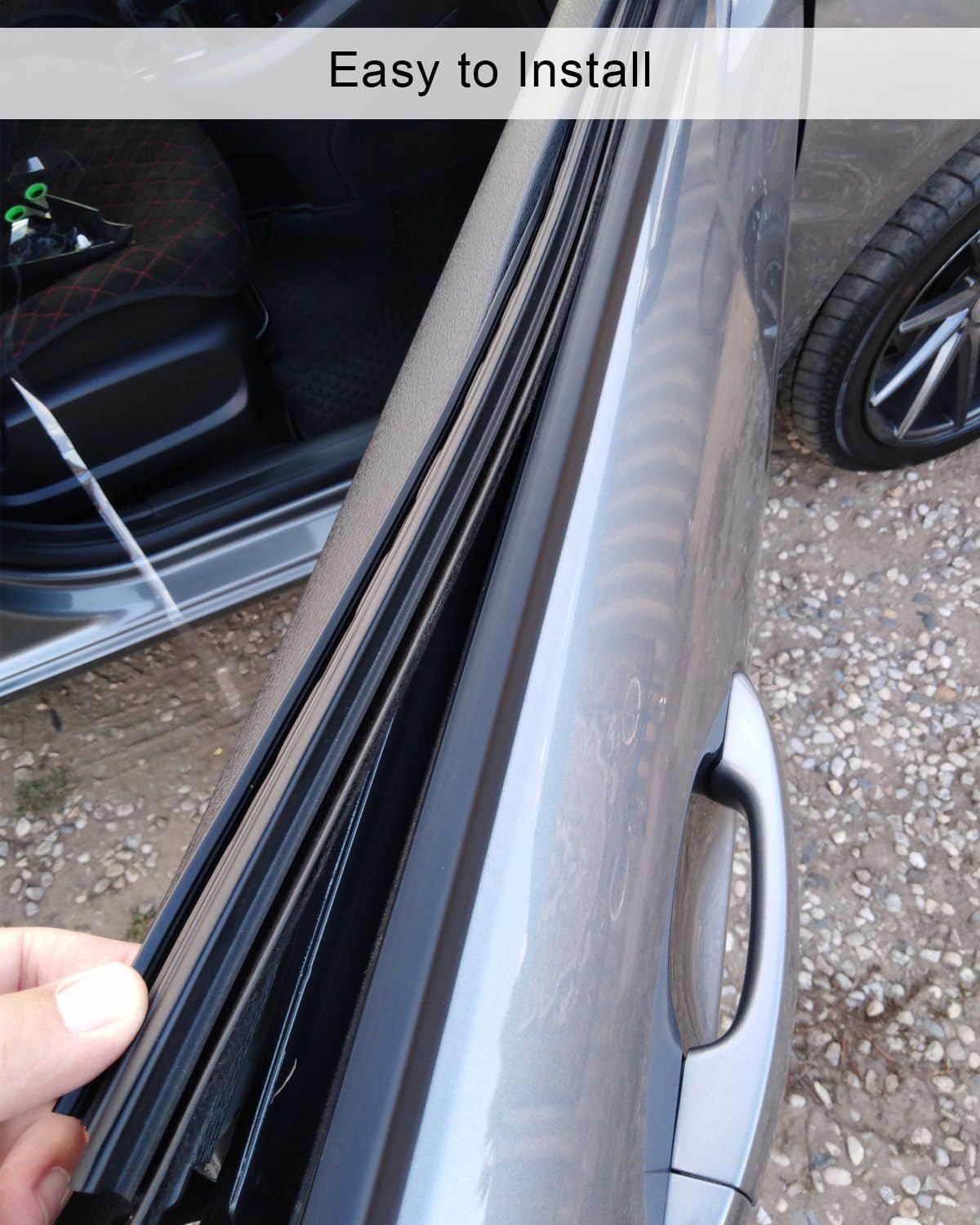 2 Pcs Weatherstrip Window Molding Trim Seal Belt Fit for Toyota Scion tC Base Coupe 2.4L 2005-2010 Only for 2-Door Replace 75711-21030 75712-21030, Car Outer Door Window Glass Seals