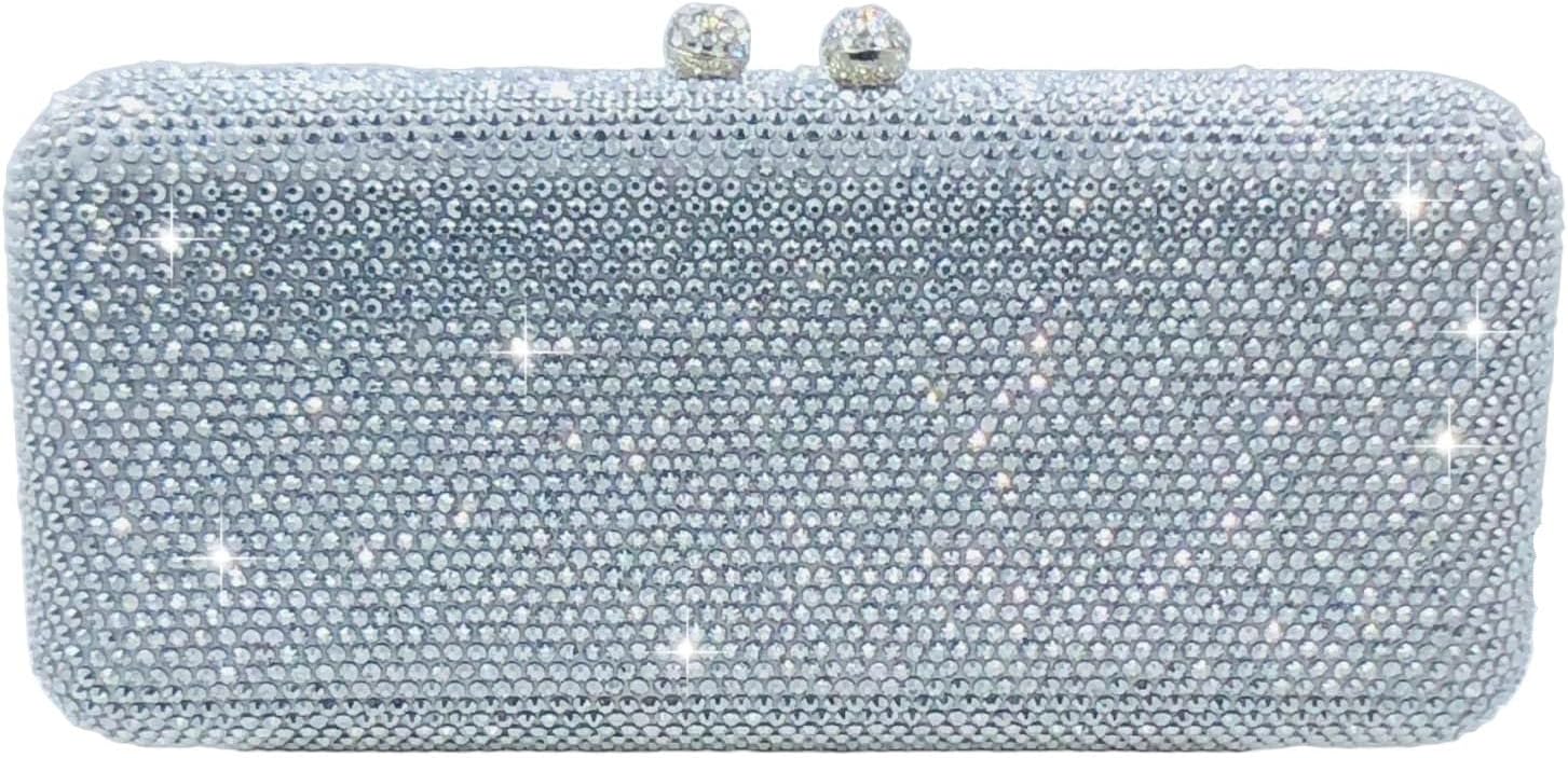 Boutique De FGG Evening Bags and Clutches Women Formal Crystal Clutch Handbags Wedding Rhinestone Clutch Purse,Mini - Image 8