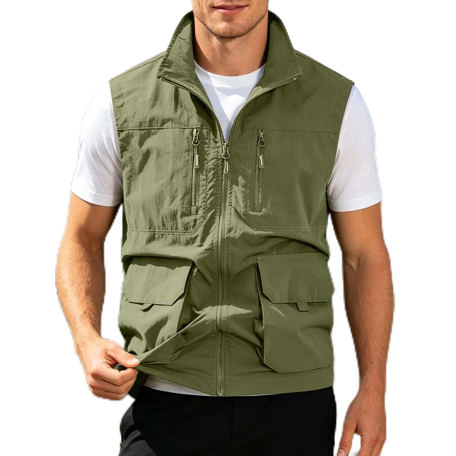Chaleco de pesca para hombre multibolsillos transpirable de caza y viaje 7
