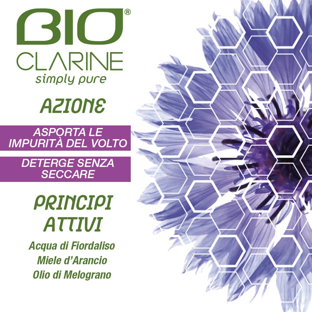 Bottega di LungaVita Natural Products MOUSSE DELICATA DETERGENTE VISO BIOCLARINE Certificata Biologica - Soffice mousse indicata per l'igiene quotidiana del viso. Cosmetico BIO - CERTIFICAZIONE ICEA