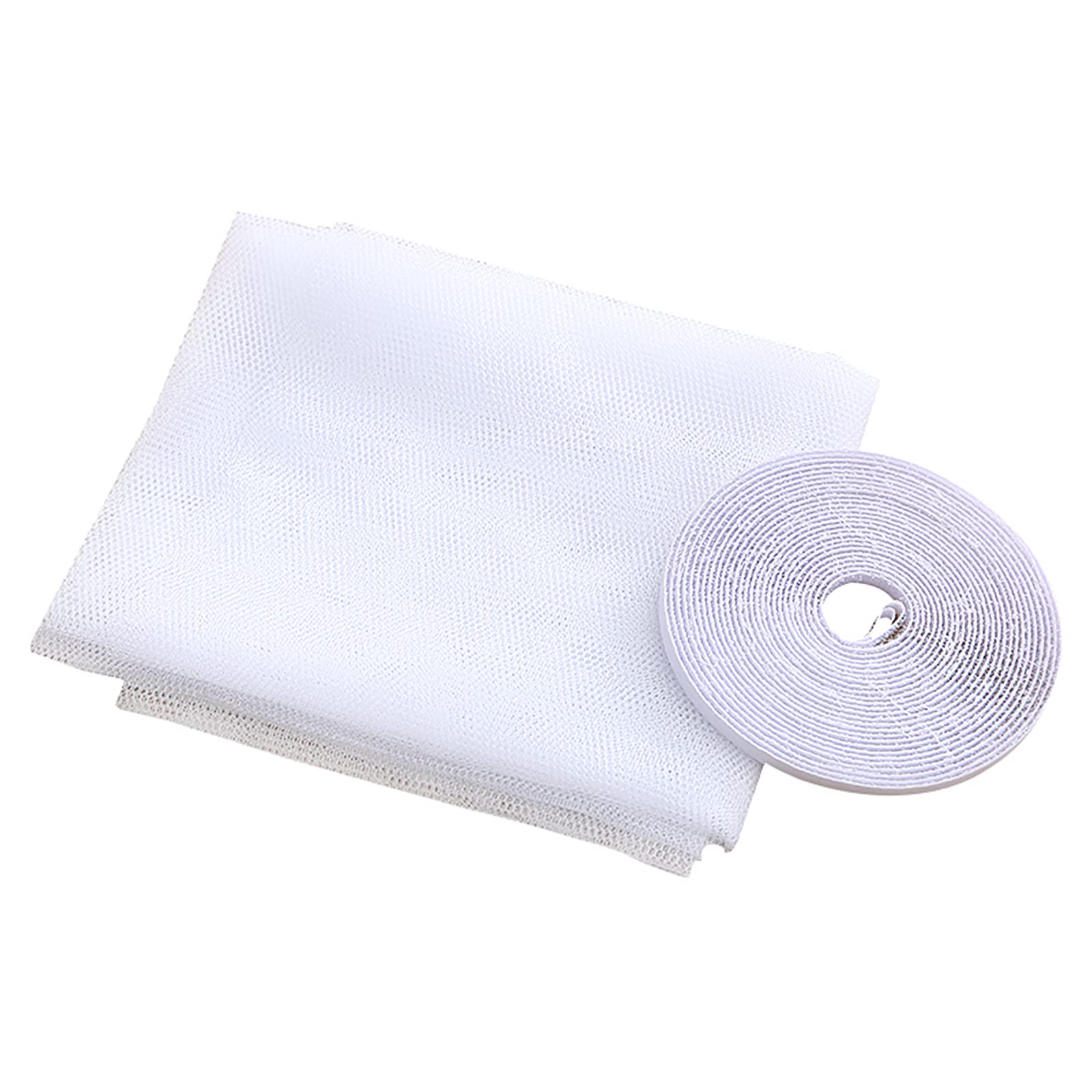 Cube-Led White 1.3M X 1.5M Diy Self-Adhesive Window Screen Fly Screen Nets Mesh Magic Curtain Snap Nets For Window - 1 Tape, Block Mosquitoes, Flies And Bugs Enter
