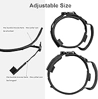 Vista 3 de DAGANXI - Collar táctico para perro, collar ajustable de nailon para adiestramiento con asa de control y hebilla, para perros medianos y grandes