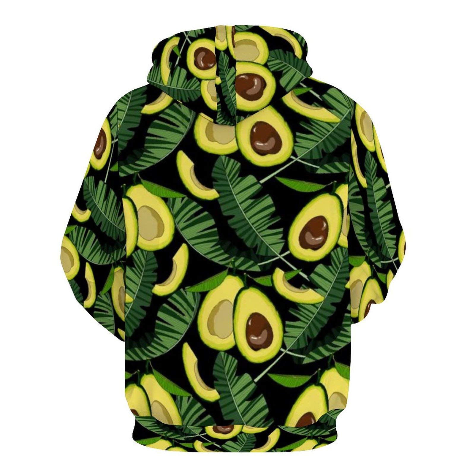 AERICKON Felpa con cappuccio unisex con stampa realistica delicata sulla pelle Pullover Felpa a maniche lunghe Maglione casual con tasca per donna uomo