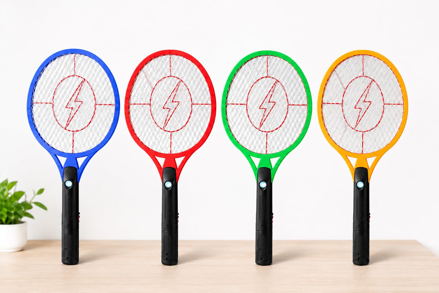 Electric Fly Mosquito Swatter Racket Bug Zapper Bat 50 x 21 cm, Handheld Insect Killer for Flies, Mosquitoes, Gnats & Flying Bugs, Assorted Colours Random Sent