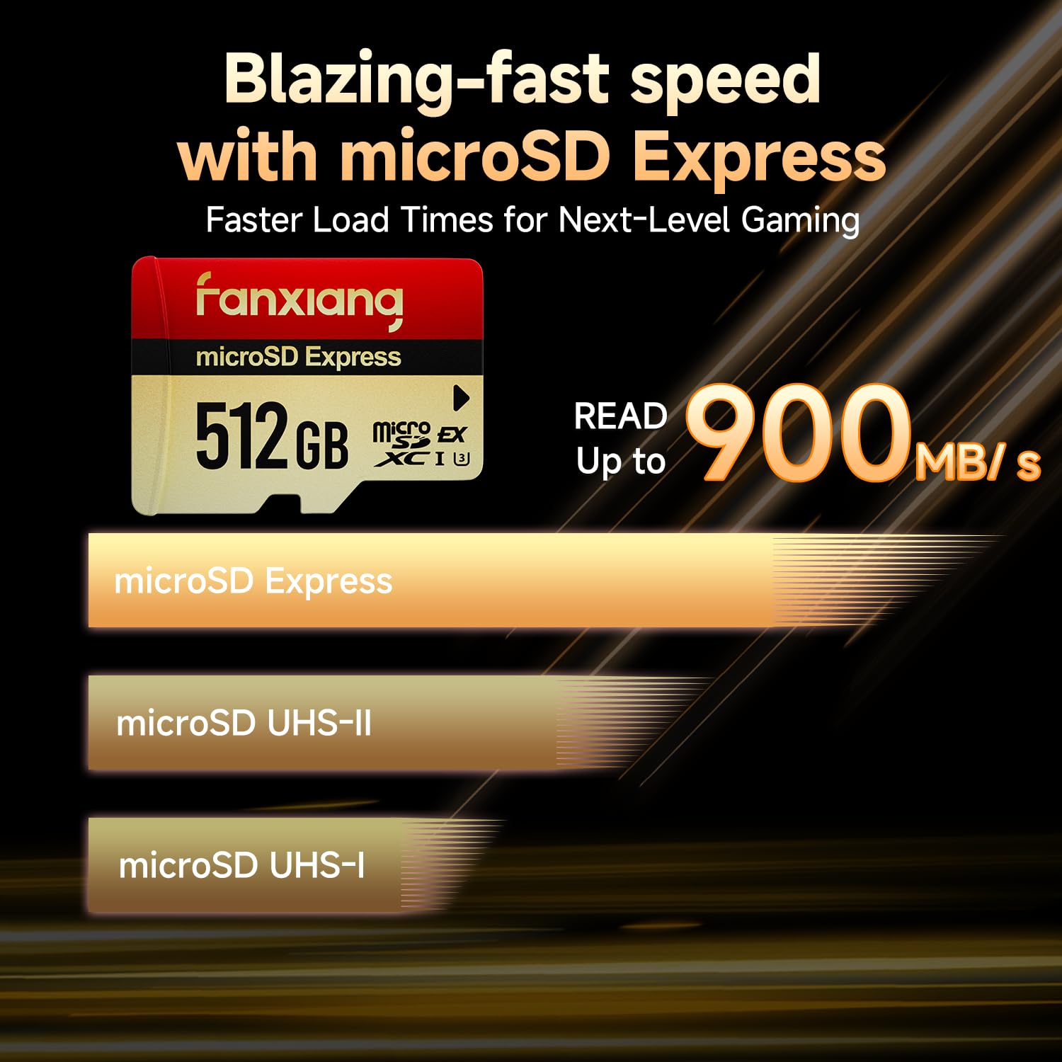 fanxiang Carte Mémoire MicroSDXC Express 512 Go, Jusqu’à 900 Mo/s Lecture, 810 Mo/s Écriture, U3 V30 4K Ultra Rapide, Haute Performance pour Switch, Consoles de Jeu et Appareils Portables - KM800