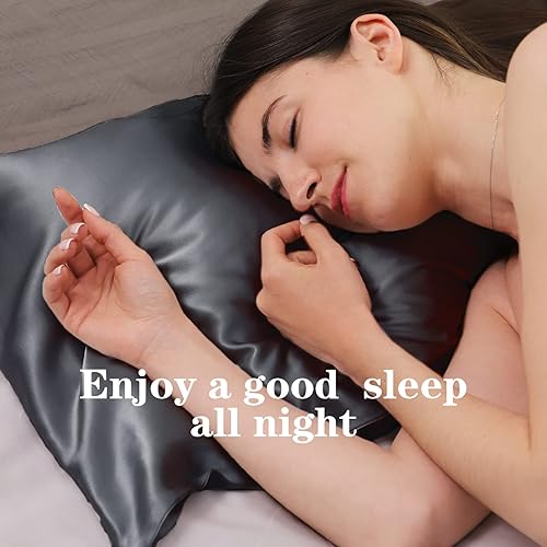 Vista 60 de Silmer Funda de almohada 100% seda de morera para cabello y piel, ambos lados 22 Momme 800 hilos funda de almohada con cremallera oculta, ultrasuave