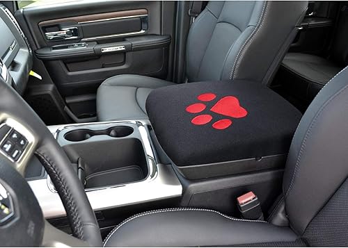 Miniatura 5 de E-cowlboy Funda para reposabrazos de consola central para Dodge Ram 1500 2500 3500 4500 5500 camionetas 1993-2020 negro suave protector de