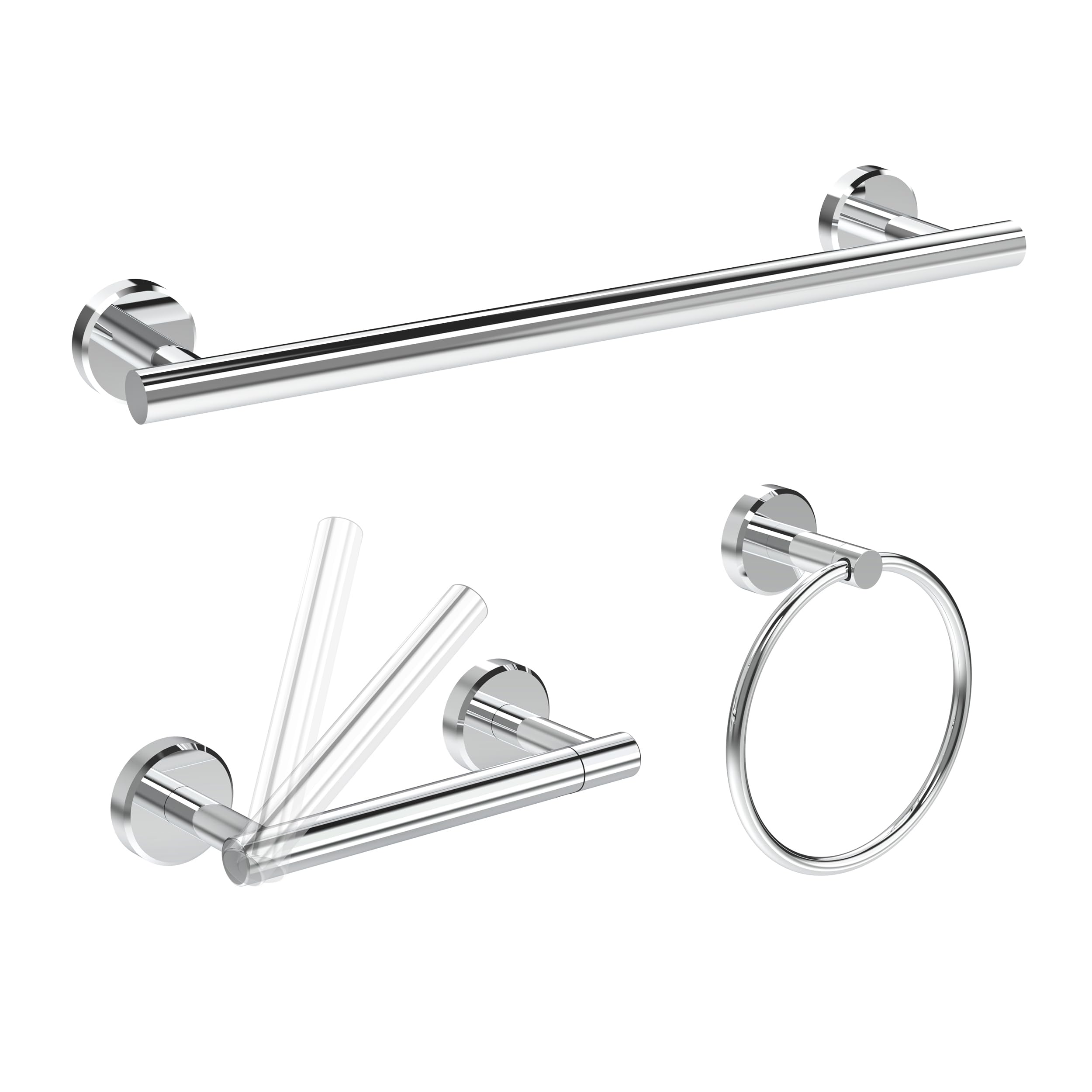 RARXTR Matte Black Toilet Paper Holder & Towel Ring SUS304 Stainless Steel 2pc Bathroom Hardware Set with Double Post Pivoting Toilet Paper Roll Holder Wall Mount & Bathroom Towel Holder Set — Amazon image 14