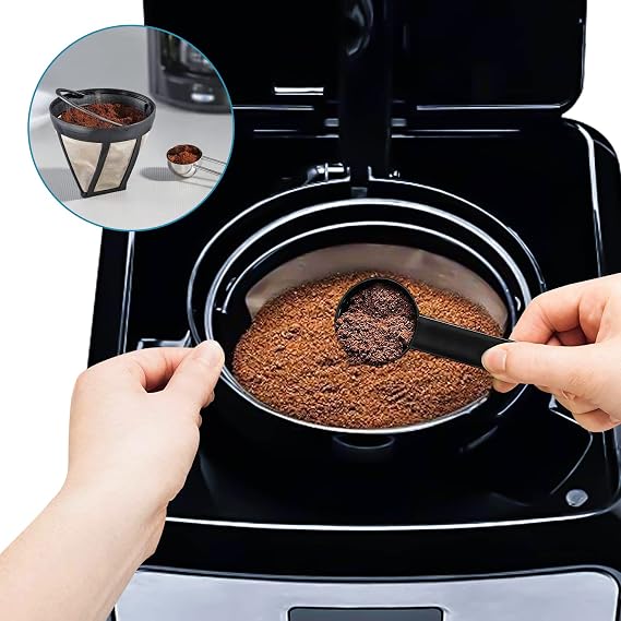 2 Permanenter Kaffeefilter Wiederverwendbar Plastik Dauerkaffeefilter mit Griff Waschbar Coffee Filter Kaffee Filter Mesh Korb Für Meisten Kaffeemaschinen