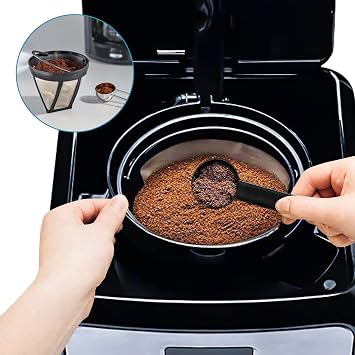 2 Permanenter Kaffeefilter Wiederverwendbar Plastik Dauerkaffeefilter mit Griff Waschbar Coffee Filter Kaffee Filter Mesh Korb Für Meisten Kaffeemaschinen