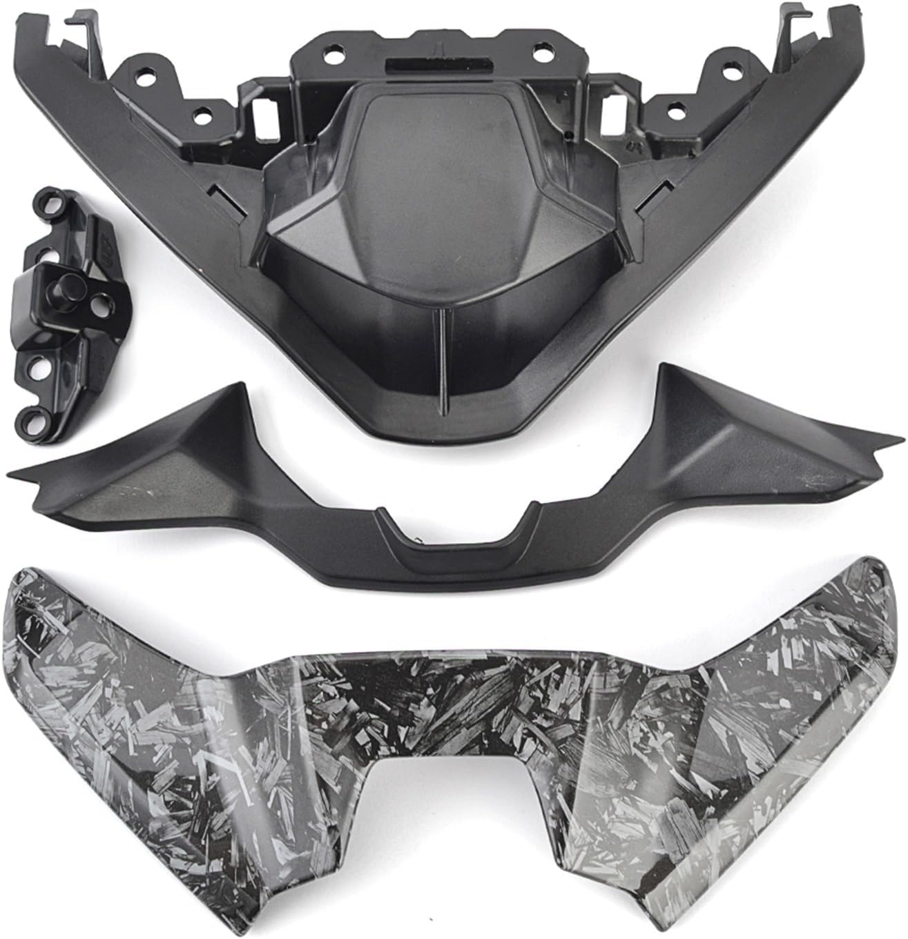 Front Fairing For Triumph For Street For Triple For 765R For 765RS 2023-2025 Motorcycle Front Headlight Fairing Kit Spoiler Deflector Motorcycle Spoilers(Black)