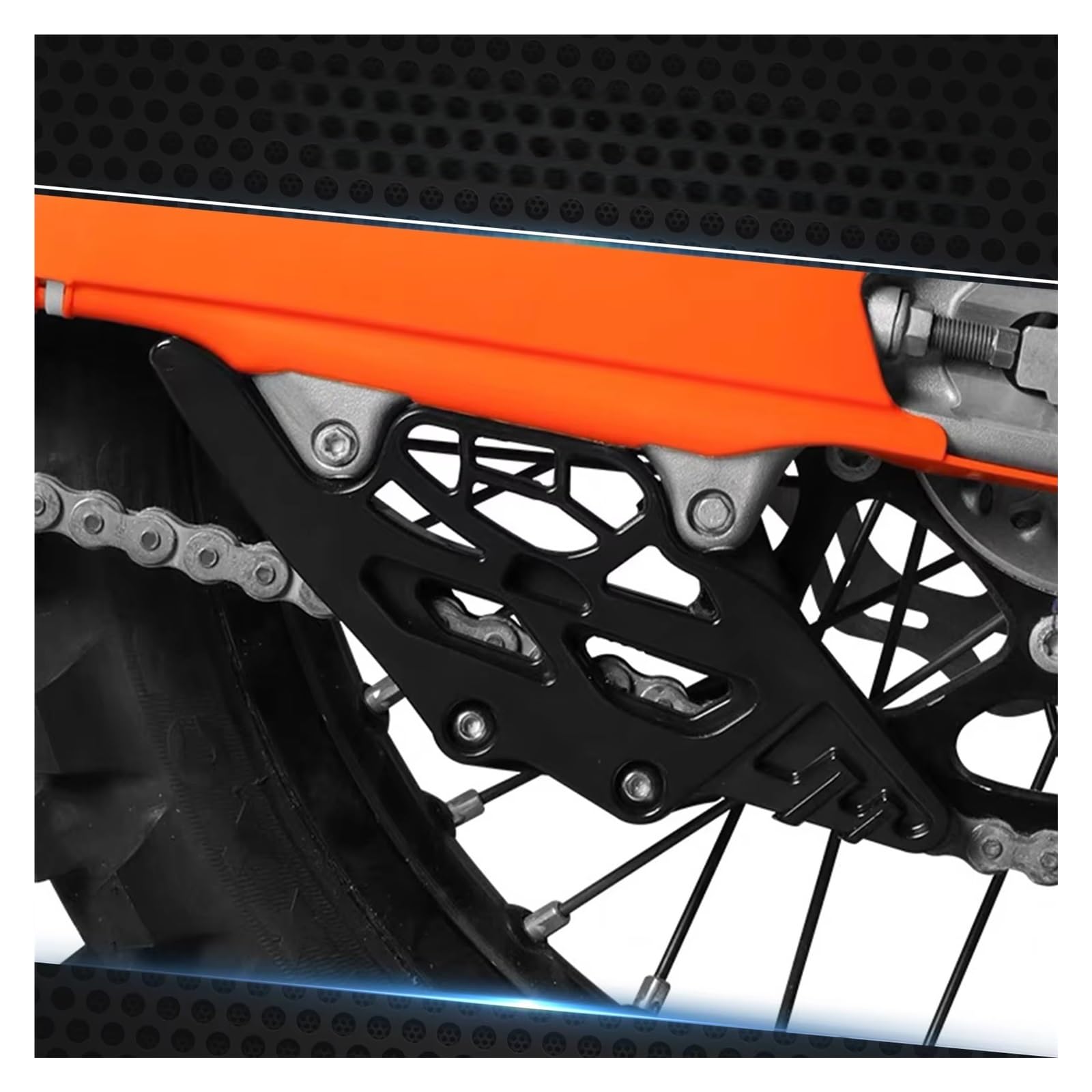 Accesorios para Motocicleta Cadena Cubierta De Piñón Compatible con Deslizante Guía Trasera Guía Y Tensor