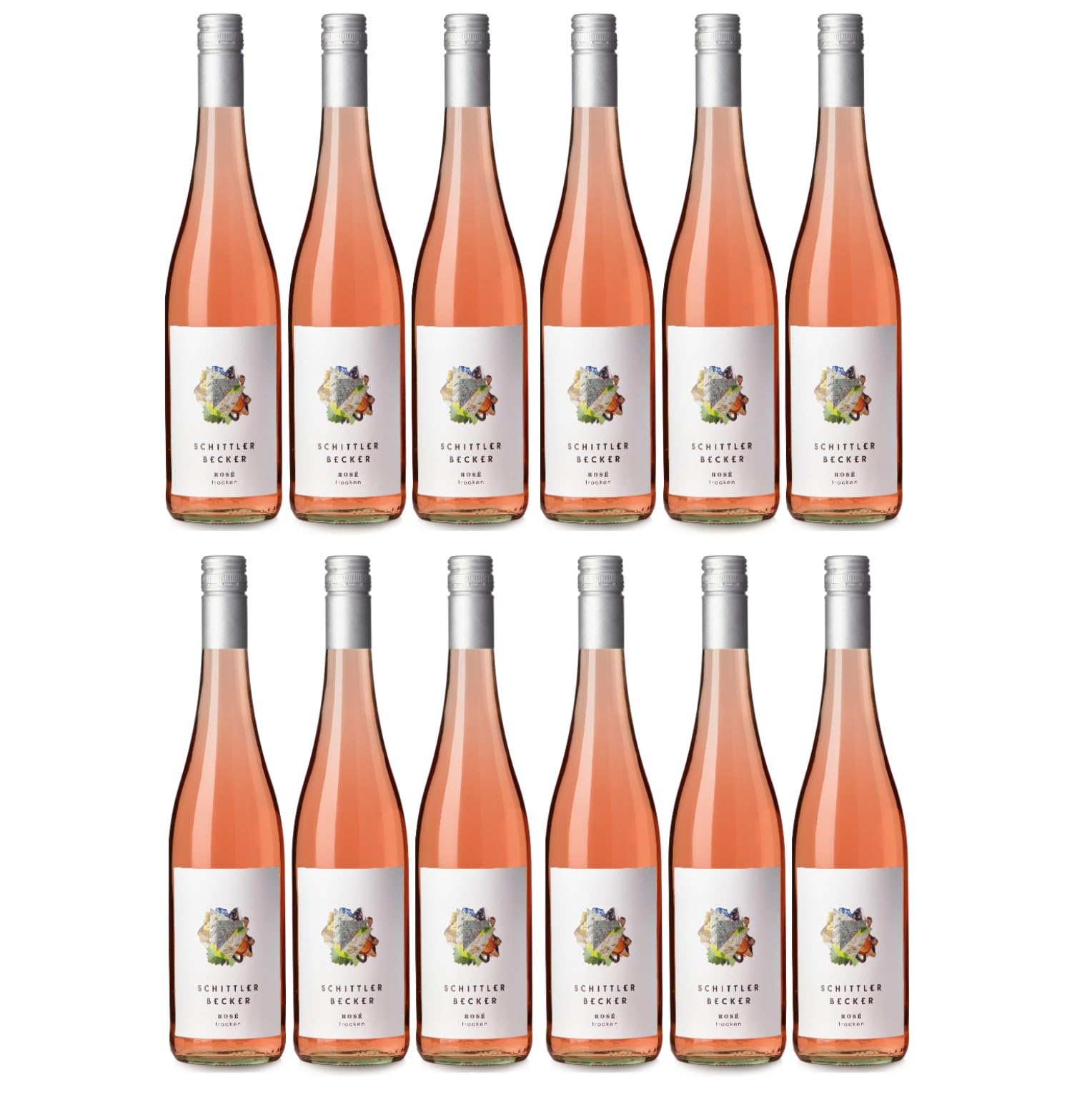 Schittler-Becker Rosé Roséwein trocken vegan Deutschland inkl. FeinWert E-Book (12 x 0,75 l)