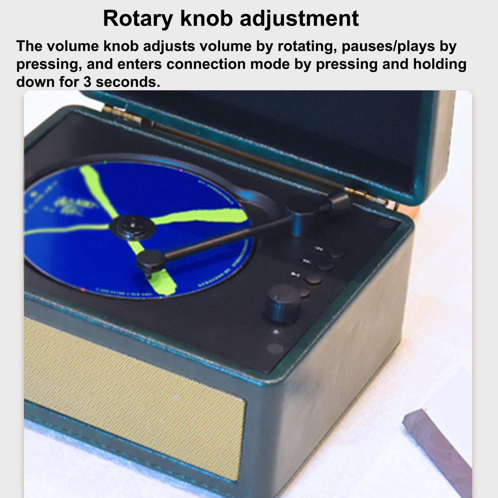 Wielofunkcyjny odtwarzacz CD, przenośny odtwarzacz CD ze sterowaniem pokrętłem, dźwięk przestrzenny 3D, obsługa płyt CD/pendrive USB/kart TF, stabilna wydajność, dla entuzjastów płyt CD