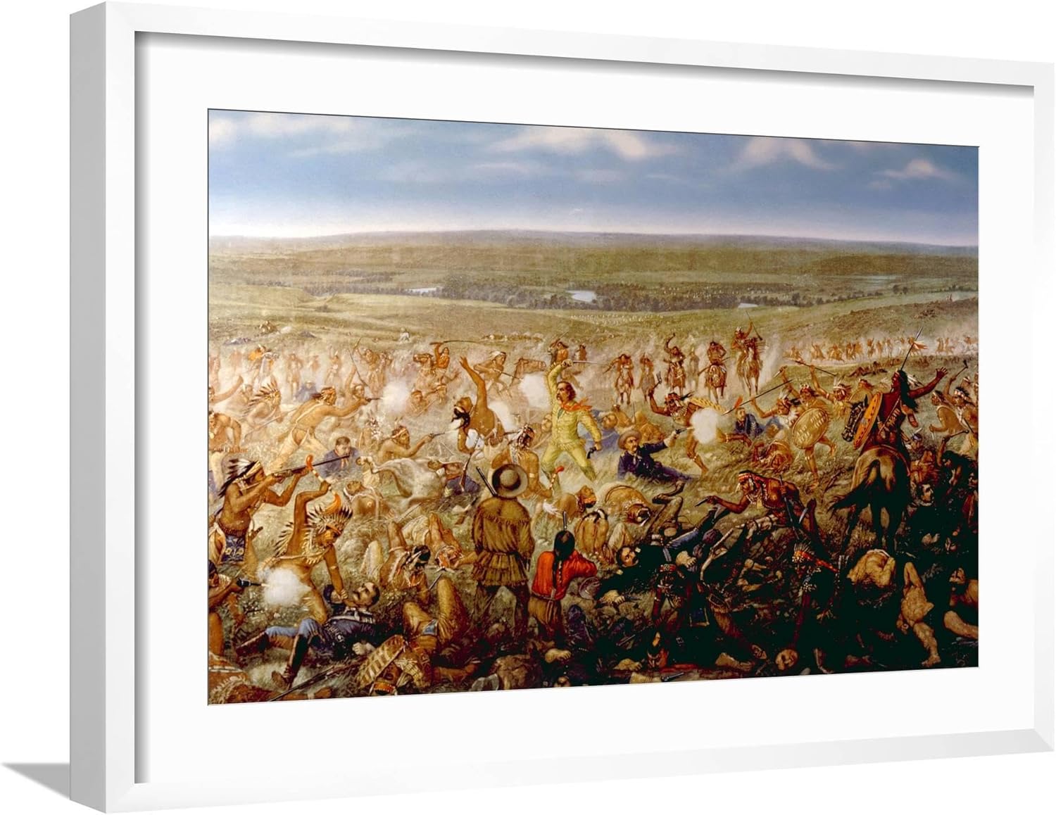 AllPosters Wall Art Print Custer's Last Stand, General George Armstrong Custer at the Battle of Little Bighorn, 1876, 18x12