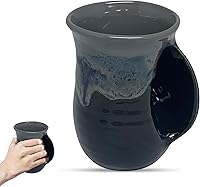 Vista 19 de Clay in Motion - Taza calentadora de manos para diestros, diseño Ocean Tide