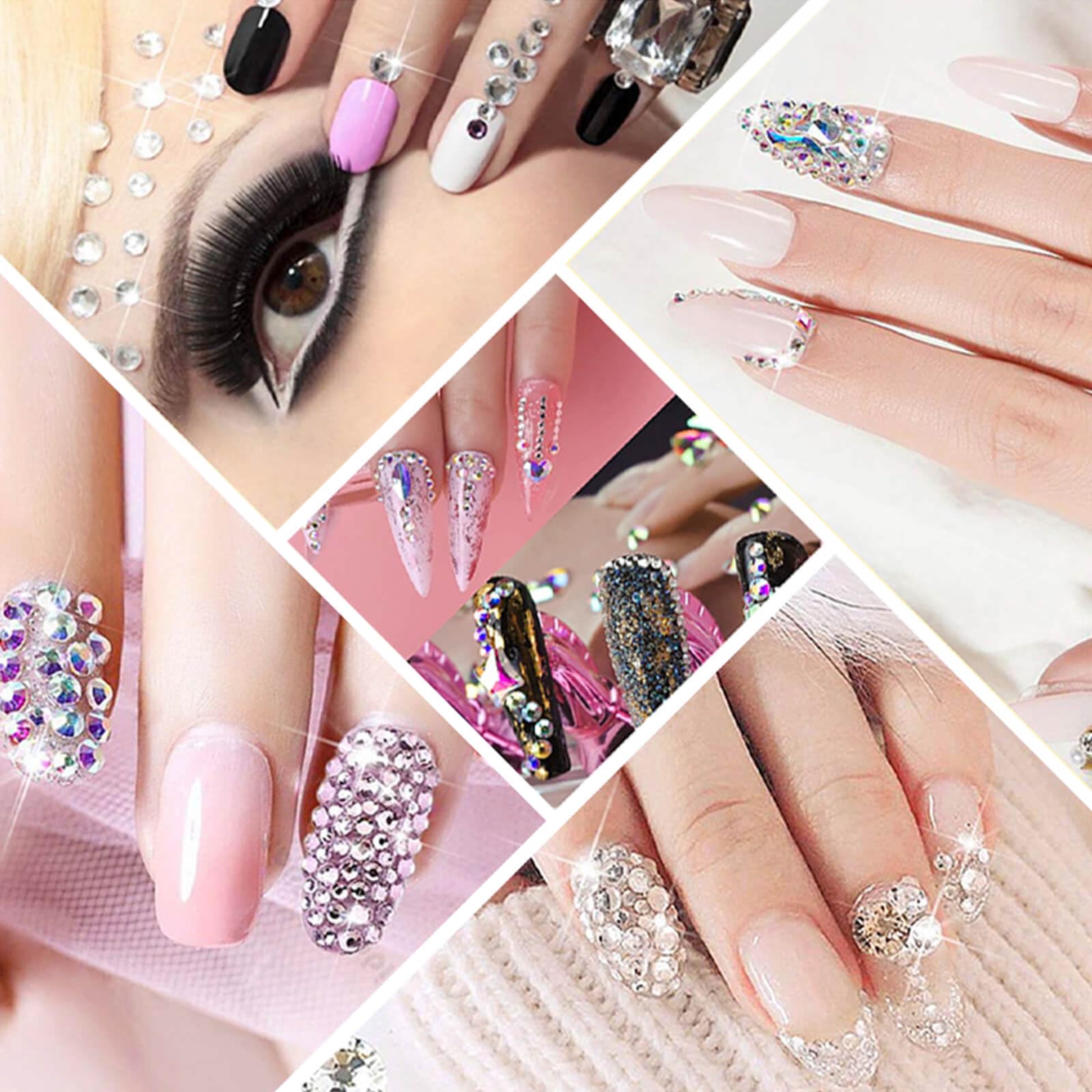 Amazon.co.jp: ラインストーン ネイルパーツ 3点セット 3D