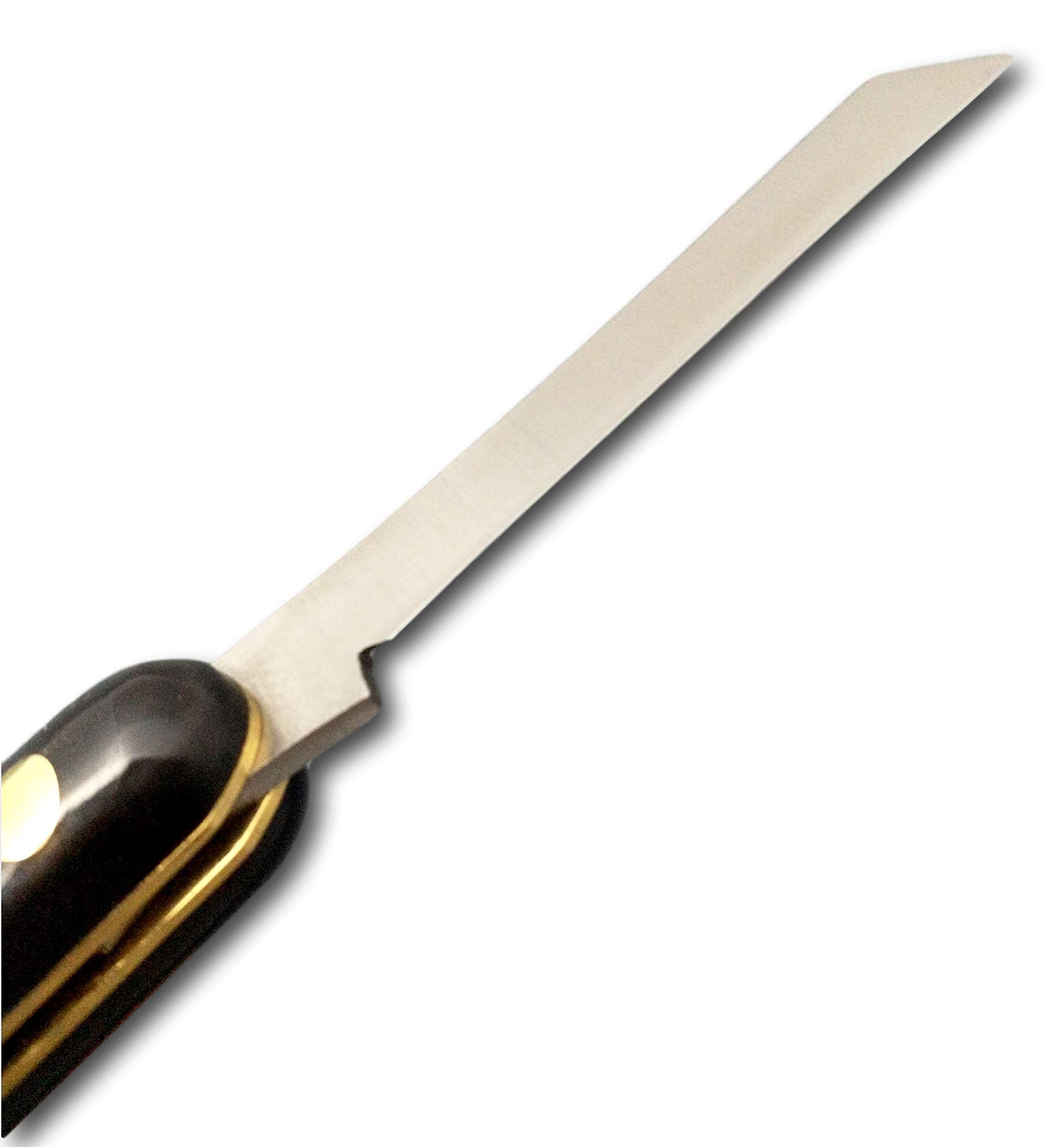 DUE BUOI COLTELLO DA INNESTO 226C - LAMA IN ACCIAIO AD ALTO TENORE DI CARBONIO