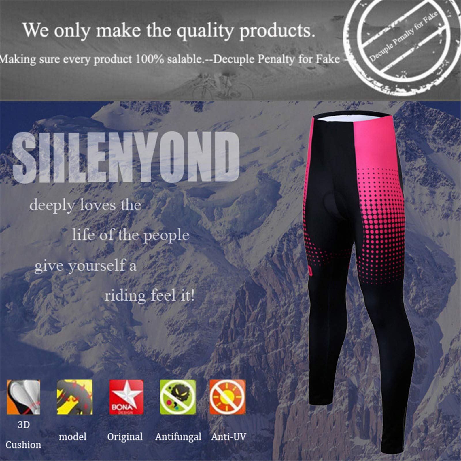 Femmes Maillot de Cyclisme Manches Longues Vestes de Cyclisme Coussin Rembourrés en Gel 3D Pantalons Vélo VTT Vêtements Respirant Automne Hiver Thermique Polaire Vêtements BC-21