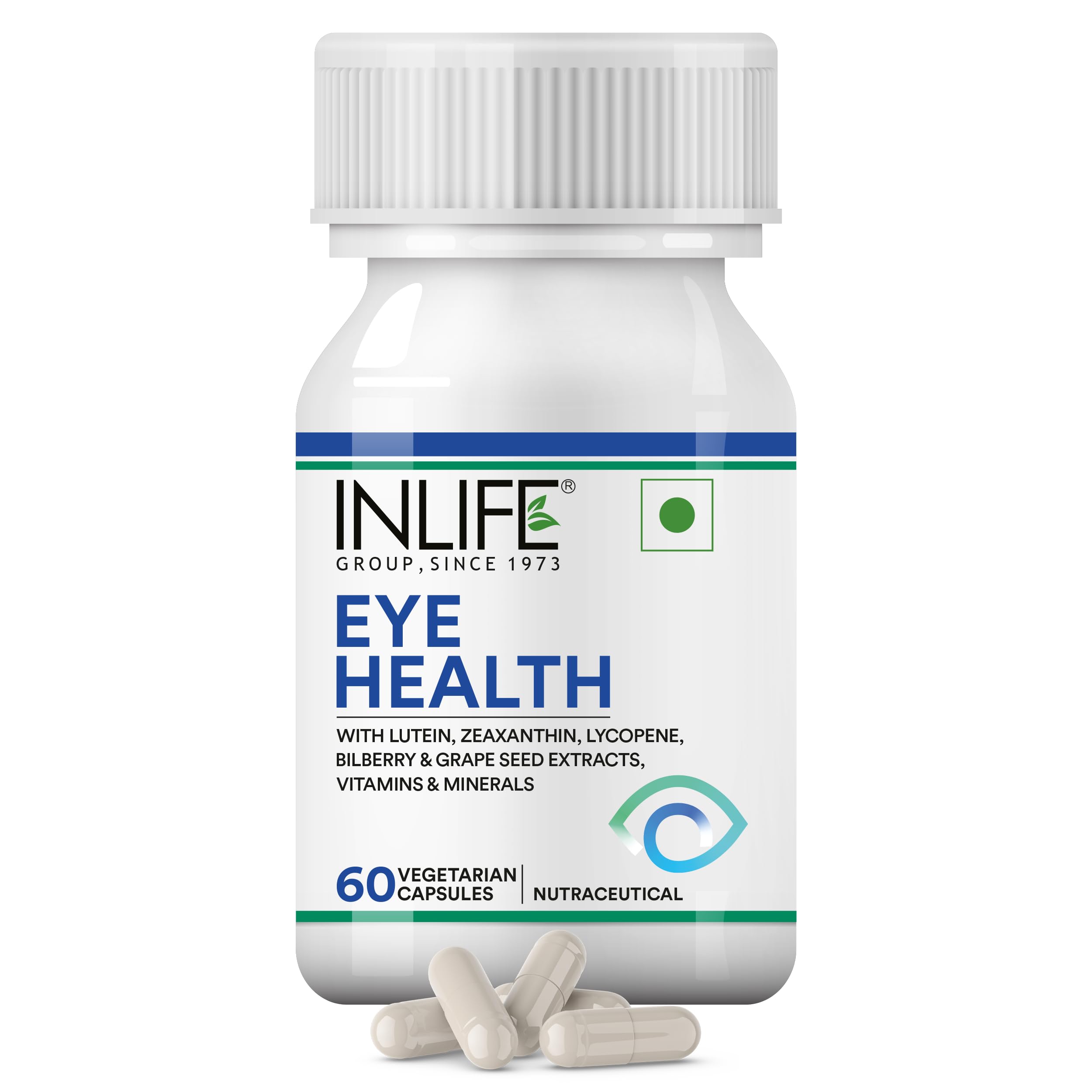 INLIFE Eye Health Supplements | Eye Care Vitamins Lutein, Zeaxanthin, Grape Seed, Bilberry, Zinc, Selenium, Lycopene - 60 Vegetarian Capsules (Pack of 1, 60)-picture-12