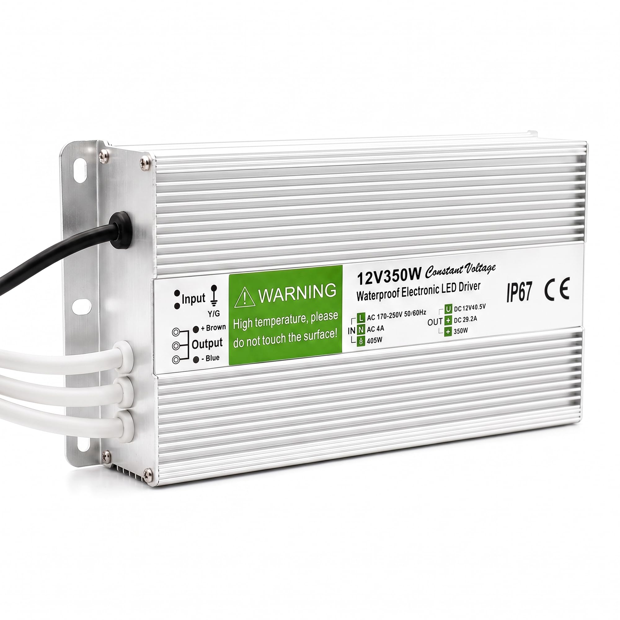 Waterproof LED Driver 12V IP67 Outdoor Power Supply, 12V 350W Transformer for LED Strip Lights, Garden Lamps, and Landscape Lighting Durable & Safe, Ideal for Wet Environments (350.00, Watts) — image 1