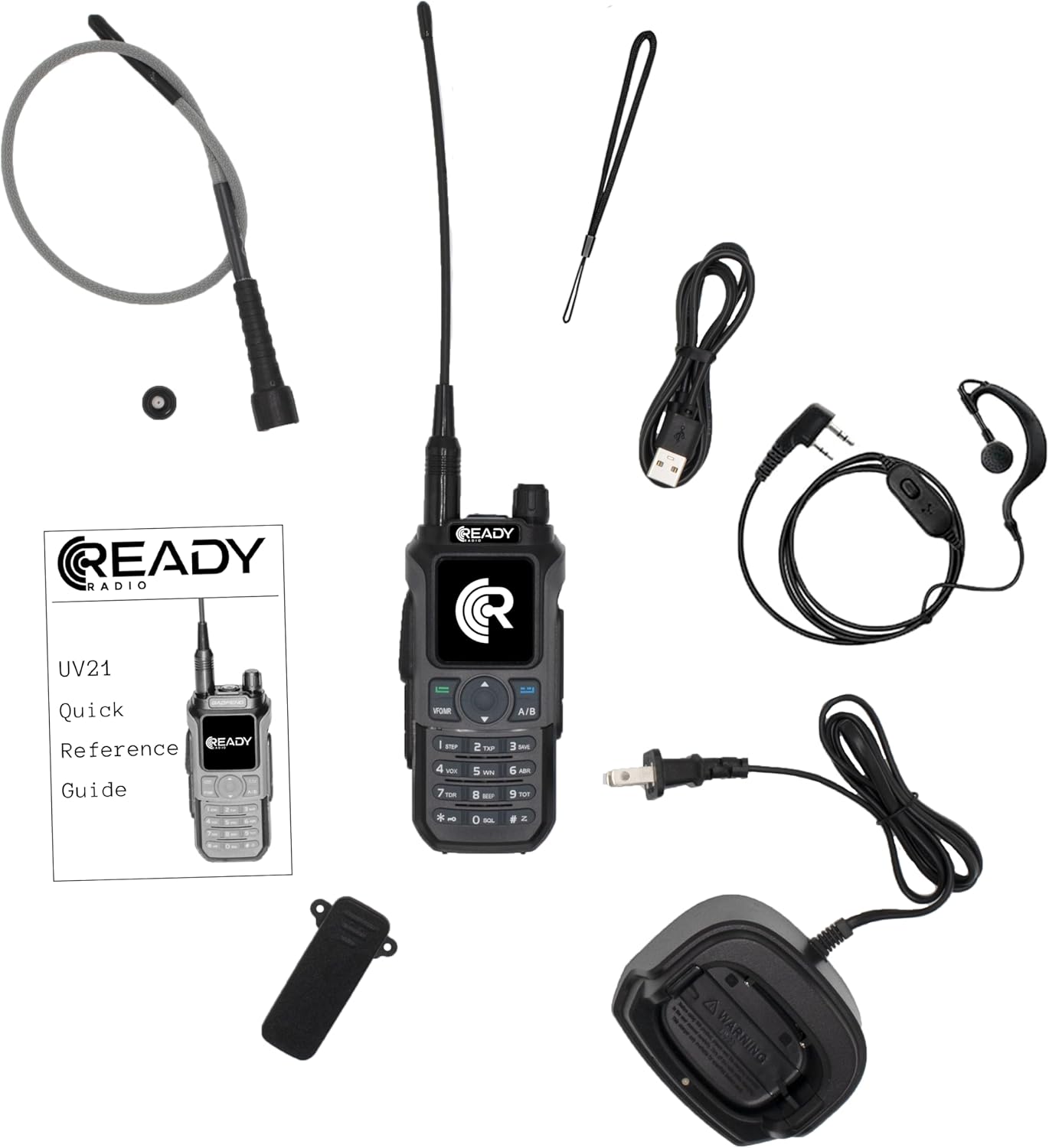 Custom Programmed Emergency Two-Way Radio Kit – Long Range Handheld Scanner with NOAA Weather, High-Gain Antenna, USB-C Charging & Start Up Guide – Pre-Programmed for Off-Grid Use