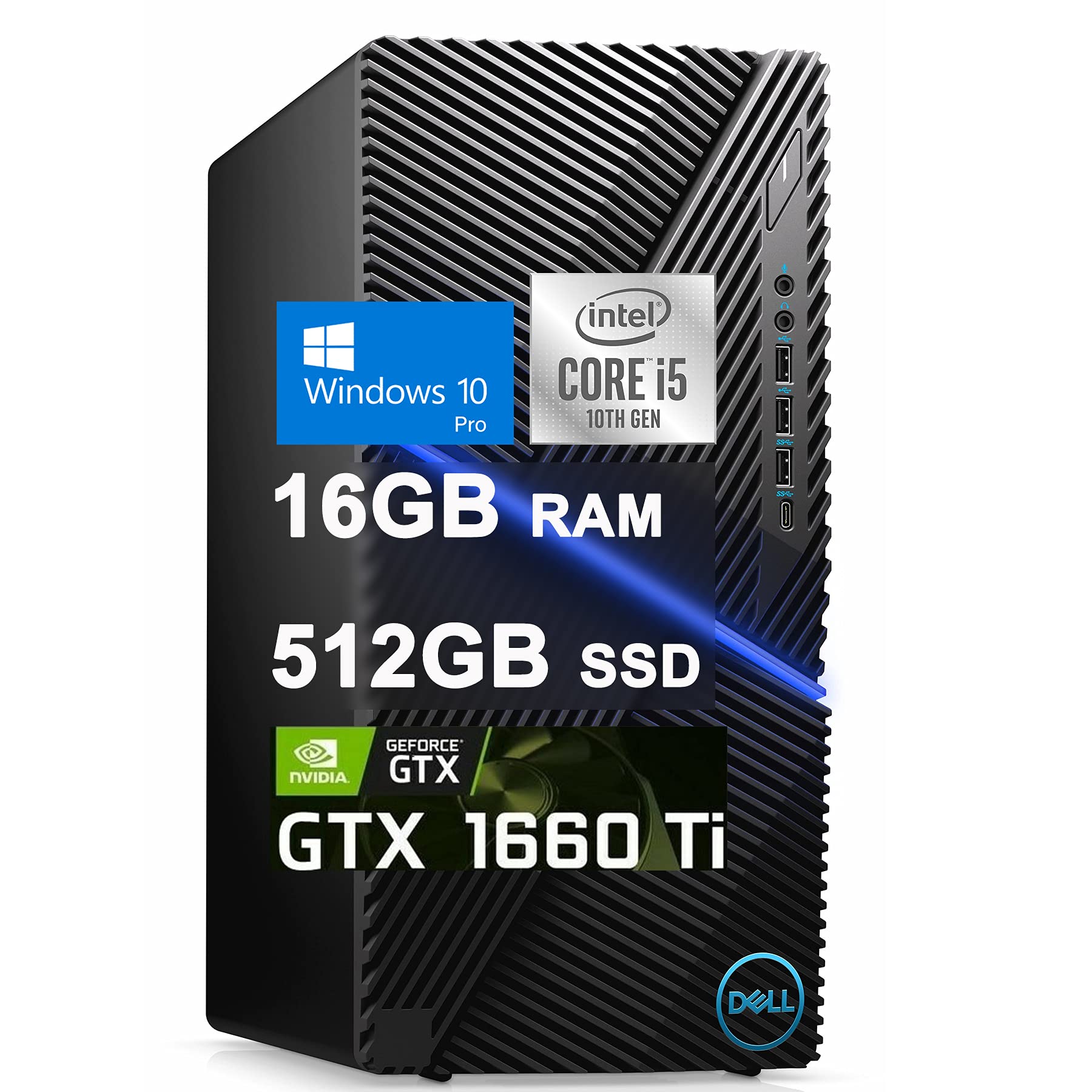 Dell Premium G5 5090 Gaming Desktop Computer 10th Gen Intel Hexa-Core i5-10400F (>i7-8700T) 16GB RAM