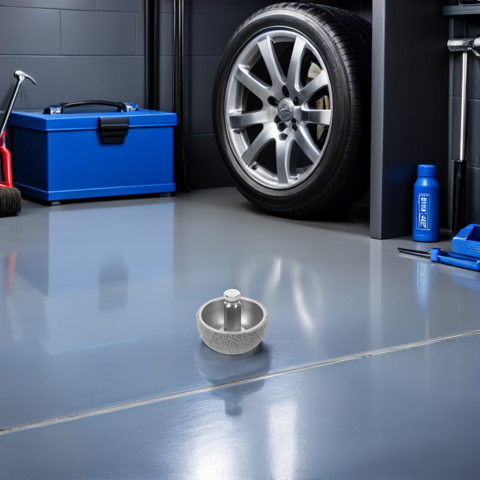 Rullo Abrasivo in Allumina Argento per Riparazione Pneumatici e Rettifica Rapida Bassa Rumorosità per Servizio Auto e Preparazione Pneumatici