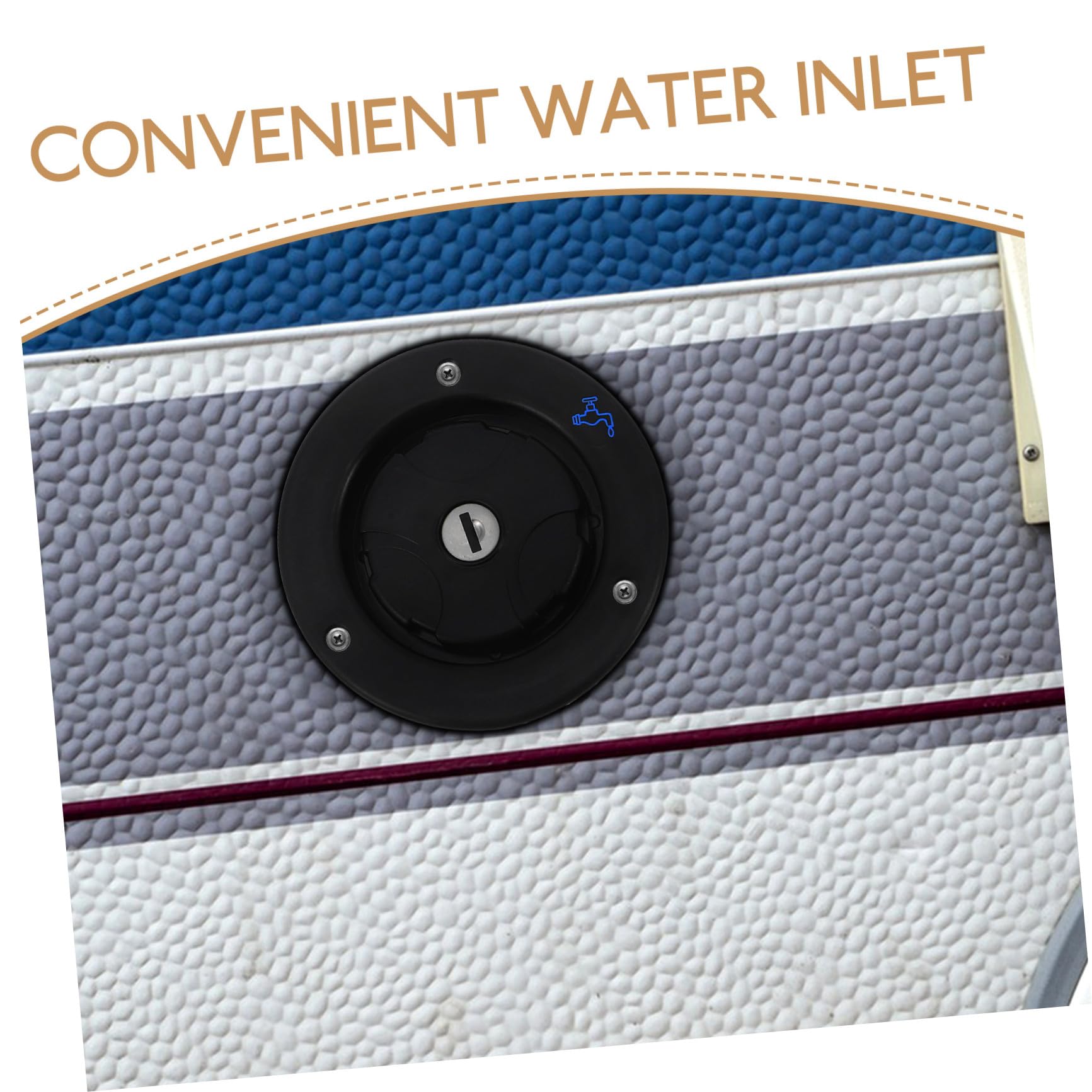 VALICLUD Tapa de Llenado de Agua para Autocaravana y Remolque, Entrada de Llenado de Agua Rv, Material ABS, Fácil de Usar, Diseño Elegante para Camping y Reemplazo Fiable