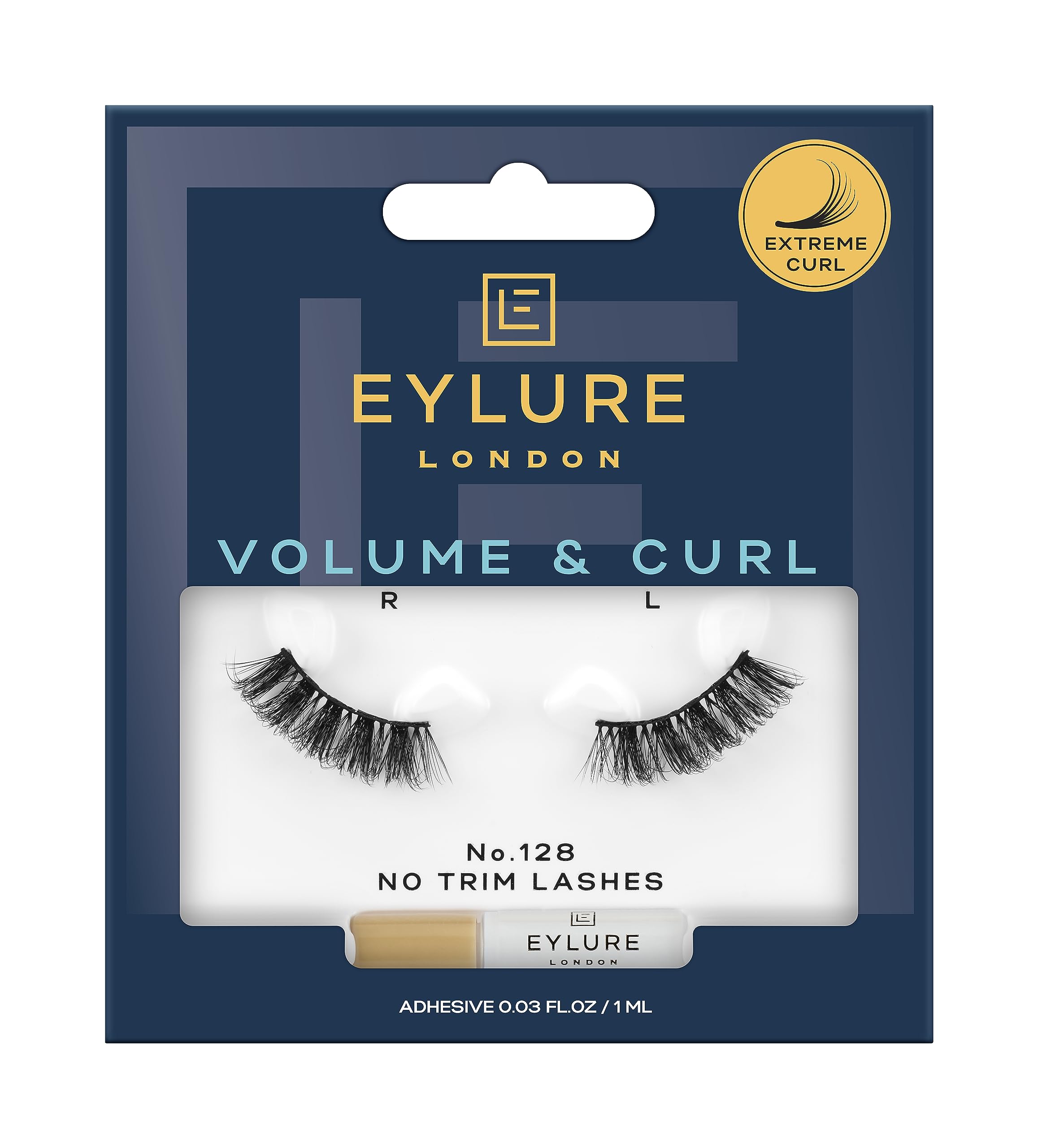 Eylure Volume & Curl No. 128 False Lashes (3/4 Length)