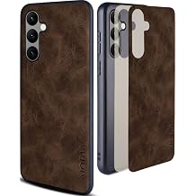 AIORIA for Samsung Galaxy S23 FE Case, Premium Leather Cover Retro Design Full Protective Phone Case for Samsung Galaxy S23 FE 5G Brown