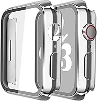 Vista 40 de Misxi - Juego de 2 fundas de policarbonato con protector de pantalla de vidrio templado compatible con Apple Watch Series 3 y Series 2 de 38mm