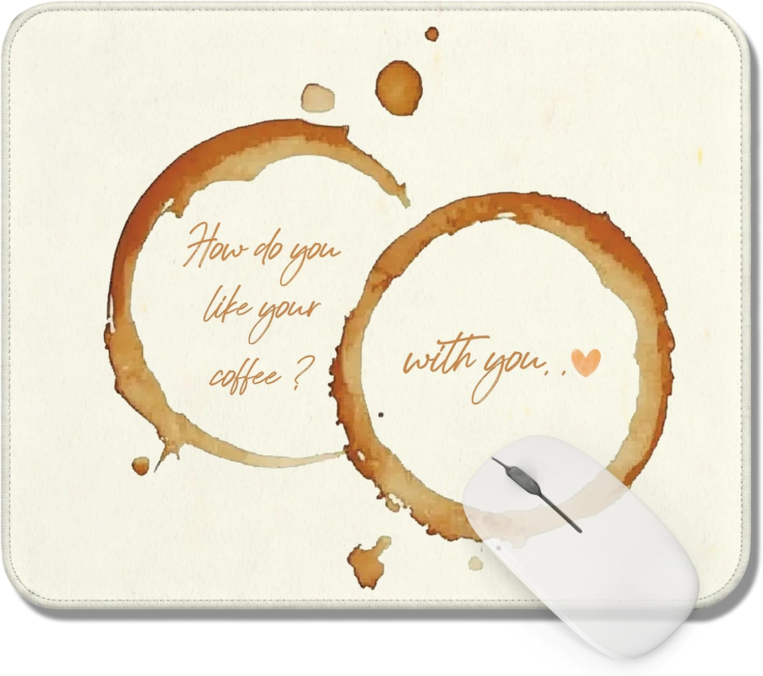 Coffee Mouse Pad 9.5x8 Inch, Romantic How Do You Like Your Coffee Mouse Pads for Computer Laptop Office Desk Accessories, Gifts for Coffees Lovers Couples