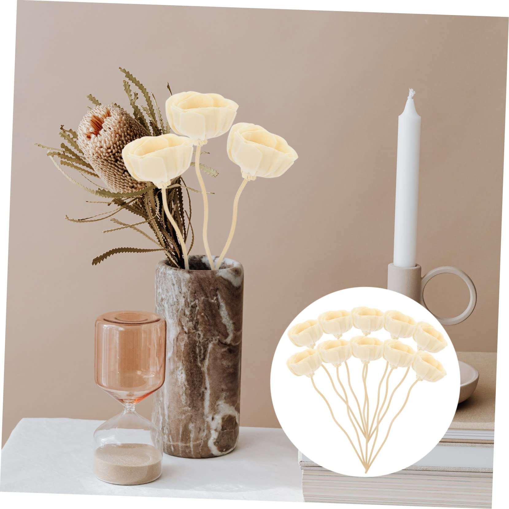 MAGICLULU 3 Sätze Aromatherapie-Rattan Room Fragrance Diffuser Sticks Wesentliche Diffusoren Automatisch Docht Duftstäbchen Für Ätherische Öle Zubehör Für Aromaflaschen 10 Stück * 3