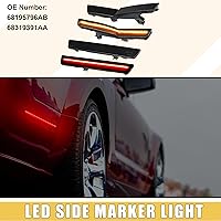 Vista 2 de 68195796AB - Luces de señal de giro delanteras y traseras para Dodge Challenger, luz LED roja ámbar, 2 pares