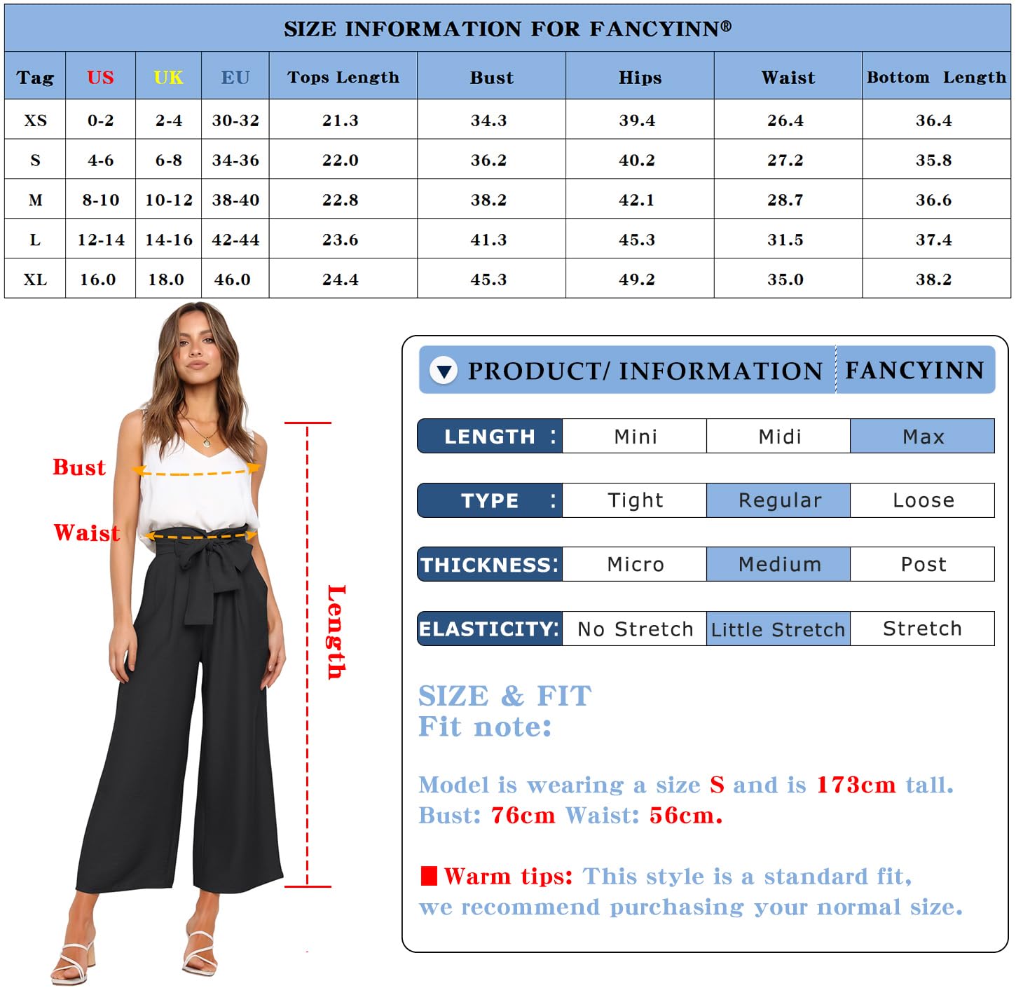 FANCYINN Ensemble de pantalons courts 2 pièces pour femmes Pantalon de sac en papier court taille haute à col en V et bretelles larges avec ceinture