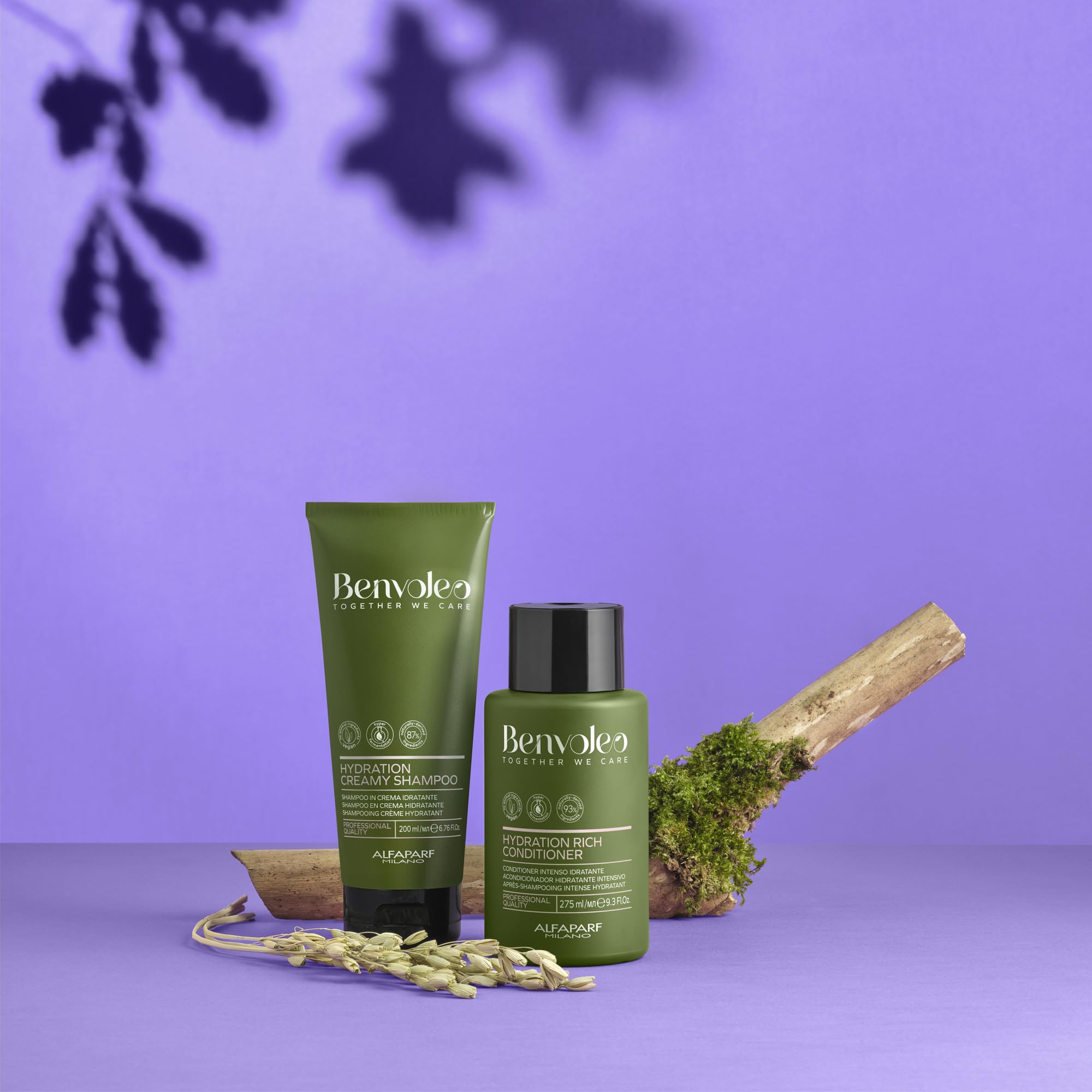 ALFAPARF MILANO Benvoleo Hydration Creamy Shampoo for Dry Hair - Clean, Vegan, Sustainable Hair Care - Sulfate Free Shampoo - Hydrates, Moisturizes, Nourishes - Natural Ingredients - 6.76 FL. Oz.