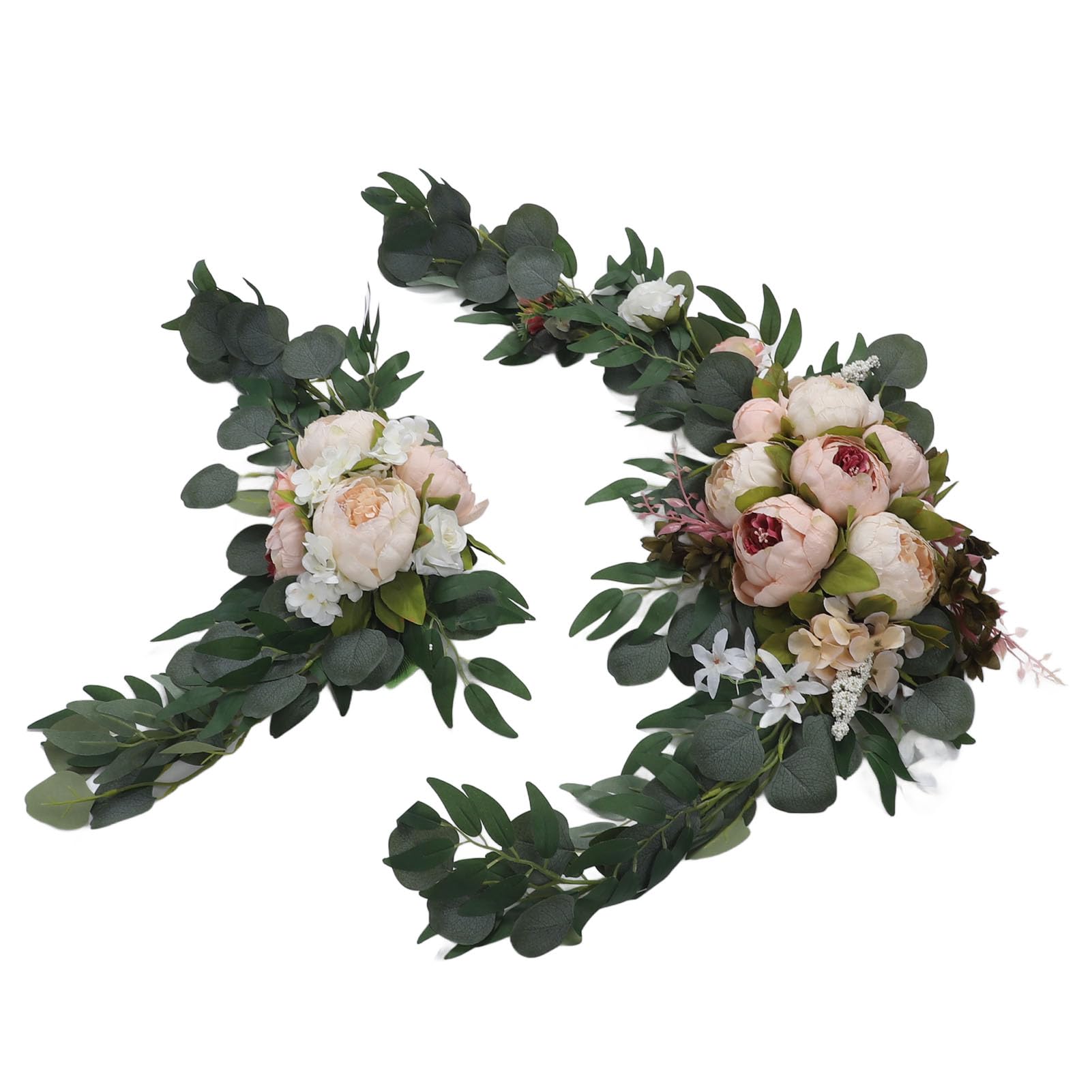 Mariage artificiel d'exception : fleurs couleur champagne pour une cérémonie de rêve sur la plage