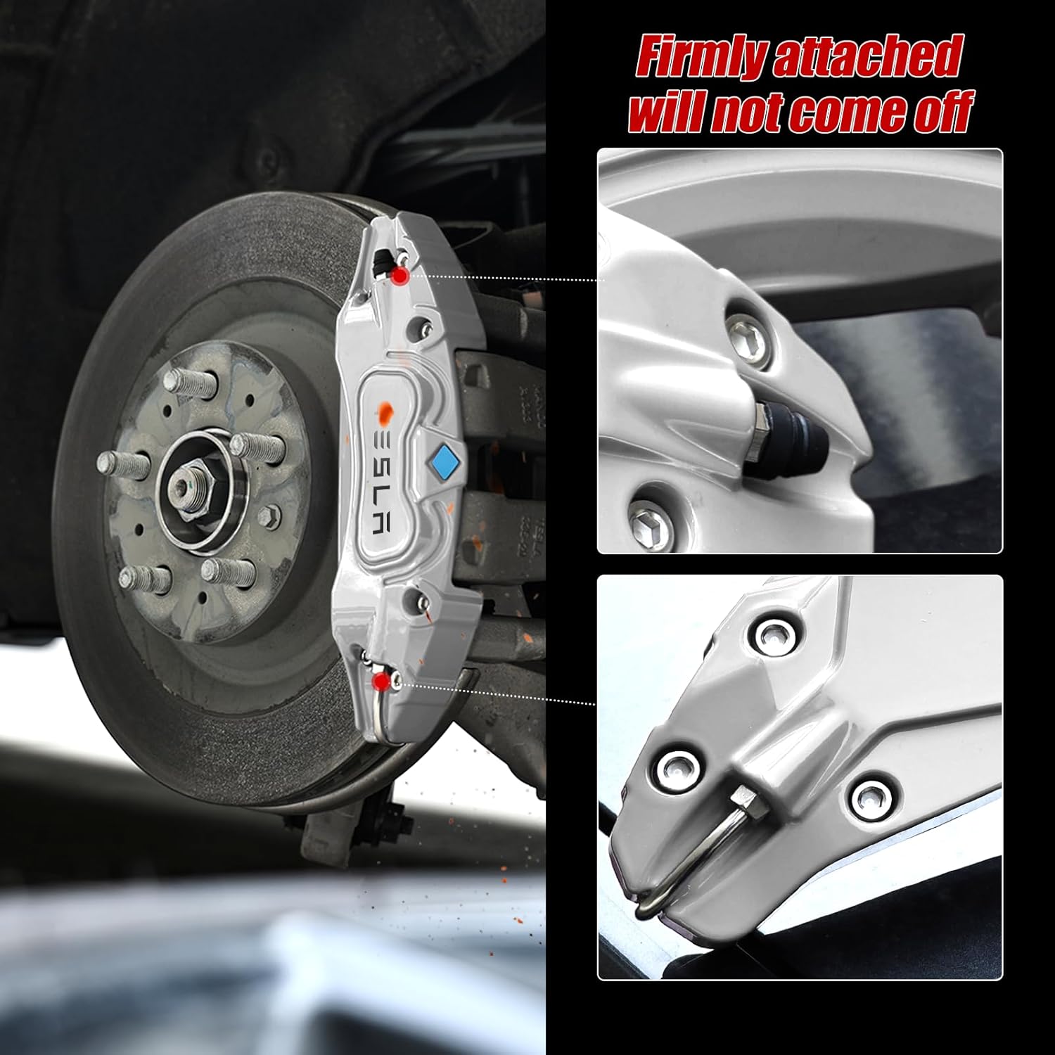 4PCS White Brake Caliper Covers for Model Y Juniper 2025 2026 Performance Look Caliper Protector Precision Bolt-On Applicable to All Tire Sizes Accessorie for Model Y Juniper