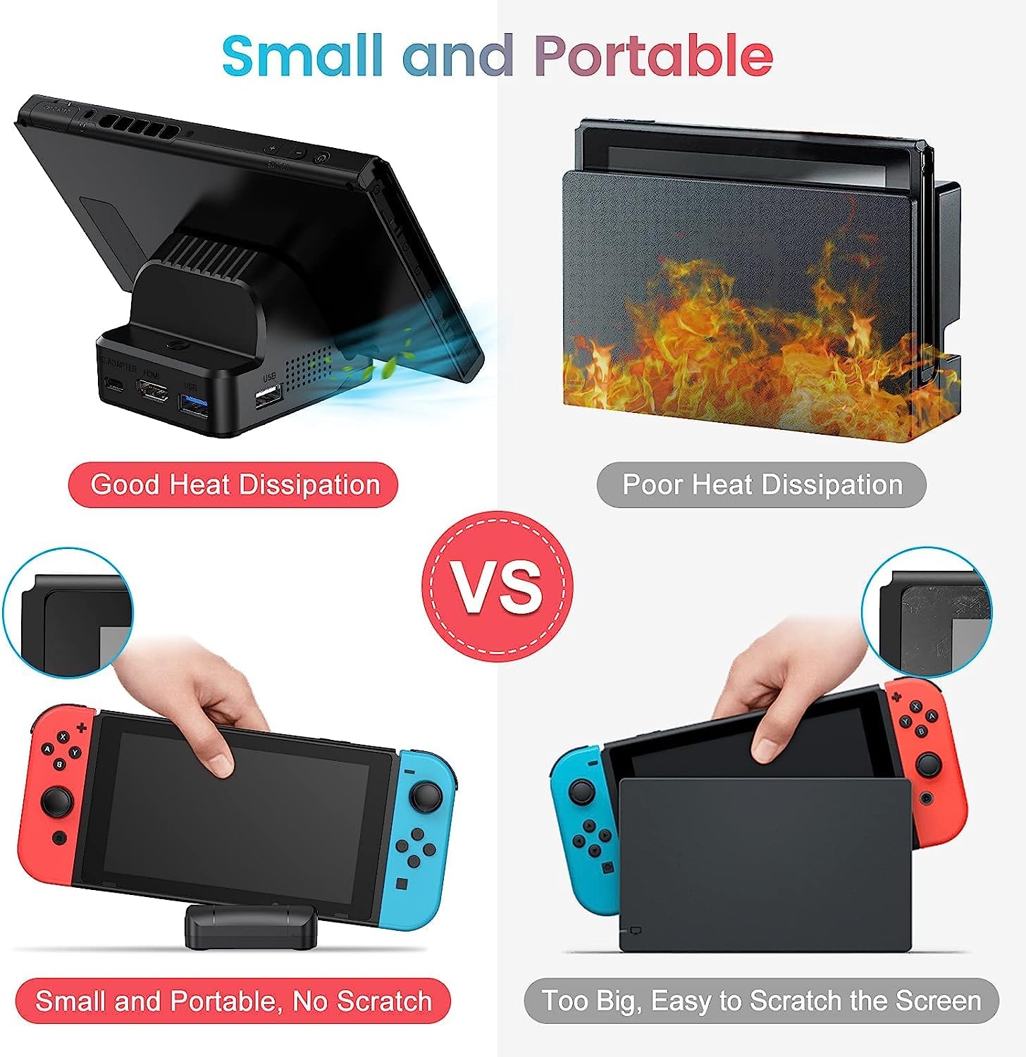 New World TV Dock for Nin-tendo Switch/Switch OLED Model,Portable