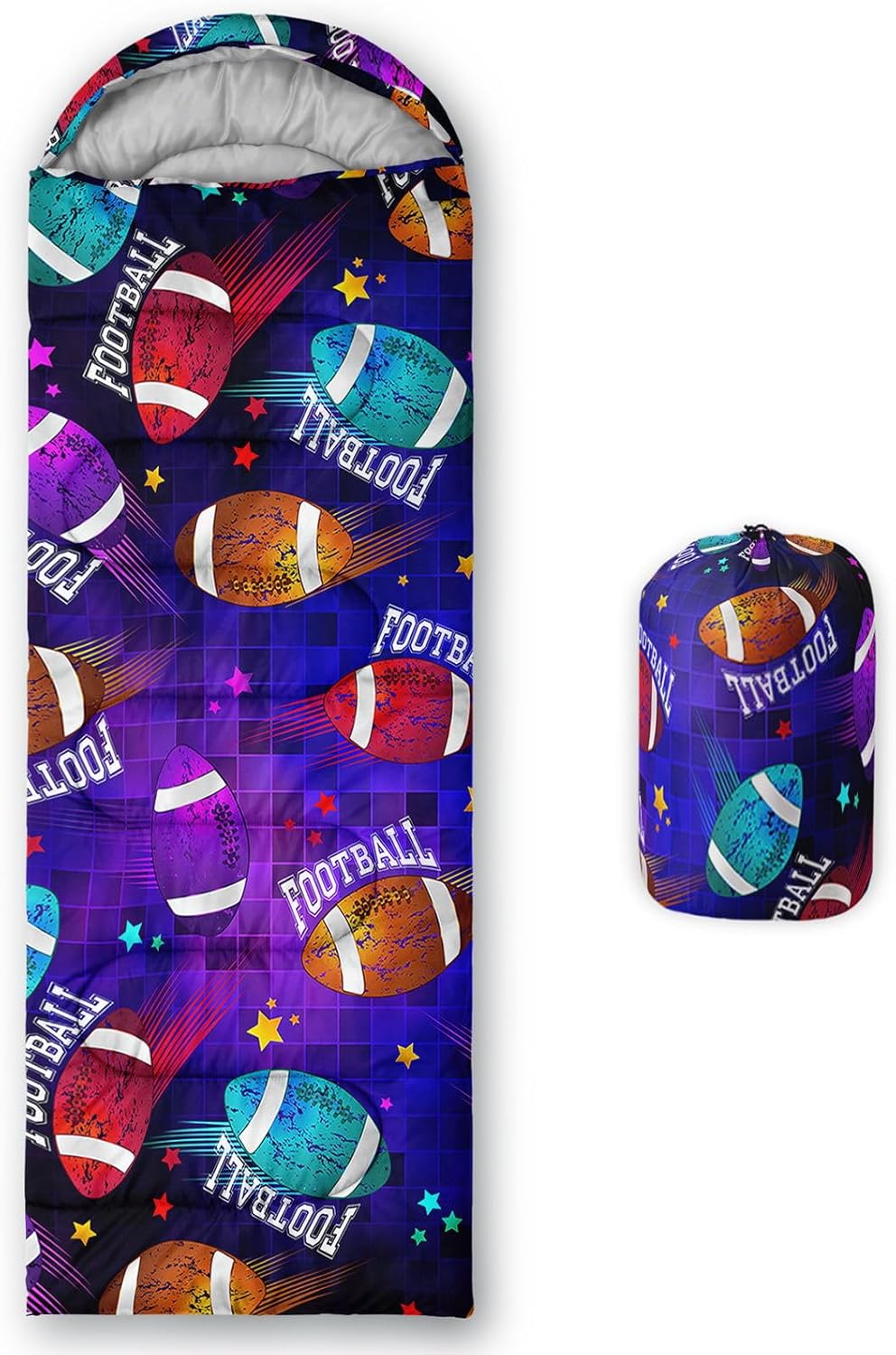 Kids Sleeping Bag for Boys Girls,Western Cowboy Print-Lightweight Warm Portable Outdoor Indoor-Waterproof Cold Weather Resistant Sleeping Bag for Camping Hiking