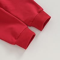 Vista 5 de LAGKIYOJ Conjunto de 2 piezas de sudadera con diseño de árbol de Navidad para niño y niña, ropa de otoño e invierno