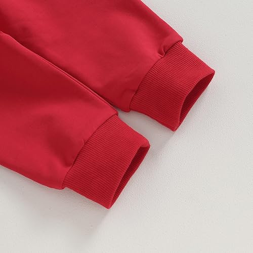 Miniatura 5 de LAGKIYOJ Conjunto de 2 piezas de sudadera con diseño de árbol de Navidad para niño y niña, ropa de otoño e invierno