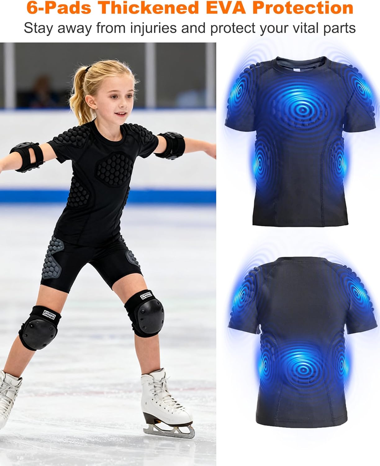 Youth Boys Football Rib Protector for Paintball Baseball Compression Padded Chest Protective